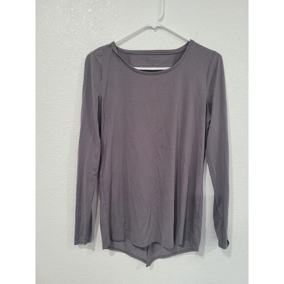 Athleta Women's Gray‎ Ribbed Long Sleeve Top Size XS - Picture 1 of 6